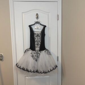 Black & White ' Tulle dance Costume  Medium adult